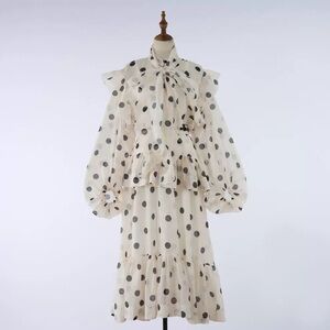 Designer-Style Polka Dot Blouse
